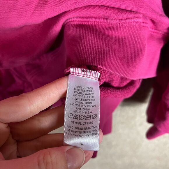 Peloton Everyday Sweatshirt Womens Size Large L Pink Graphic Crewneck Oversized - Picture 9 of 11